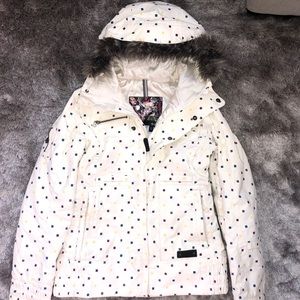 Burton Ivory Dry Ride Faux Fur Snow Jacket Size S